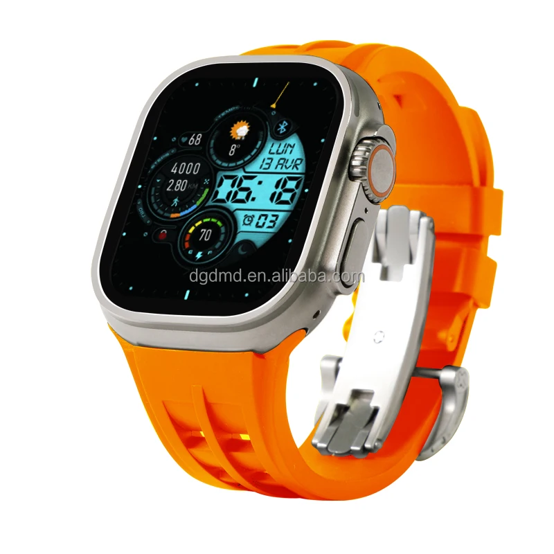 New Arrival Liquid Silicone Band for Appled Watch Ultra1/2 49mm/44mm/45mm for iWatch Series 9/8/7/6/5/4/SE