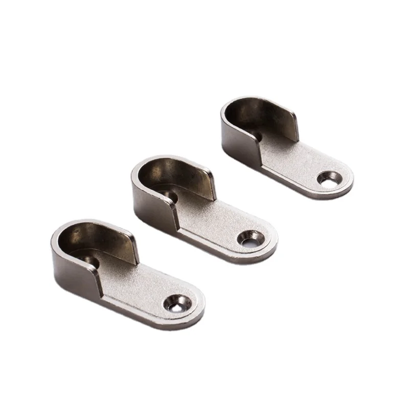 Zinc alloy wardrobe oval tube rail  closet rod  flange