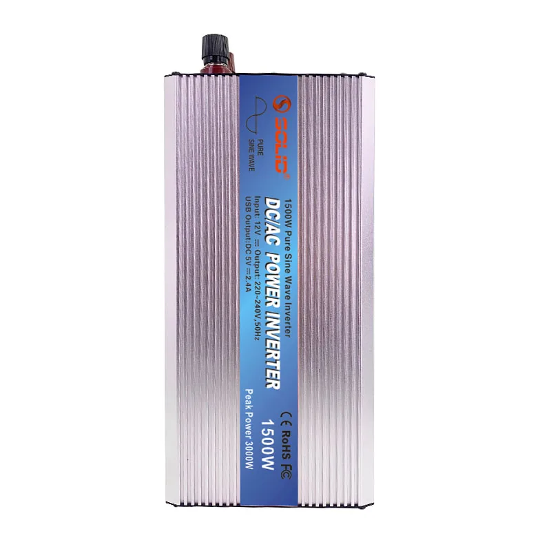 Single Phase Pure Sine Wave Power Inversor 1500 Watts DC 12 24 Volt To AC 110 220 Volt 1500VA 1500W Inverter