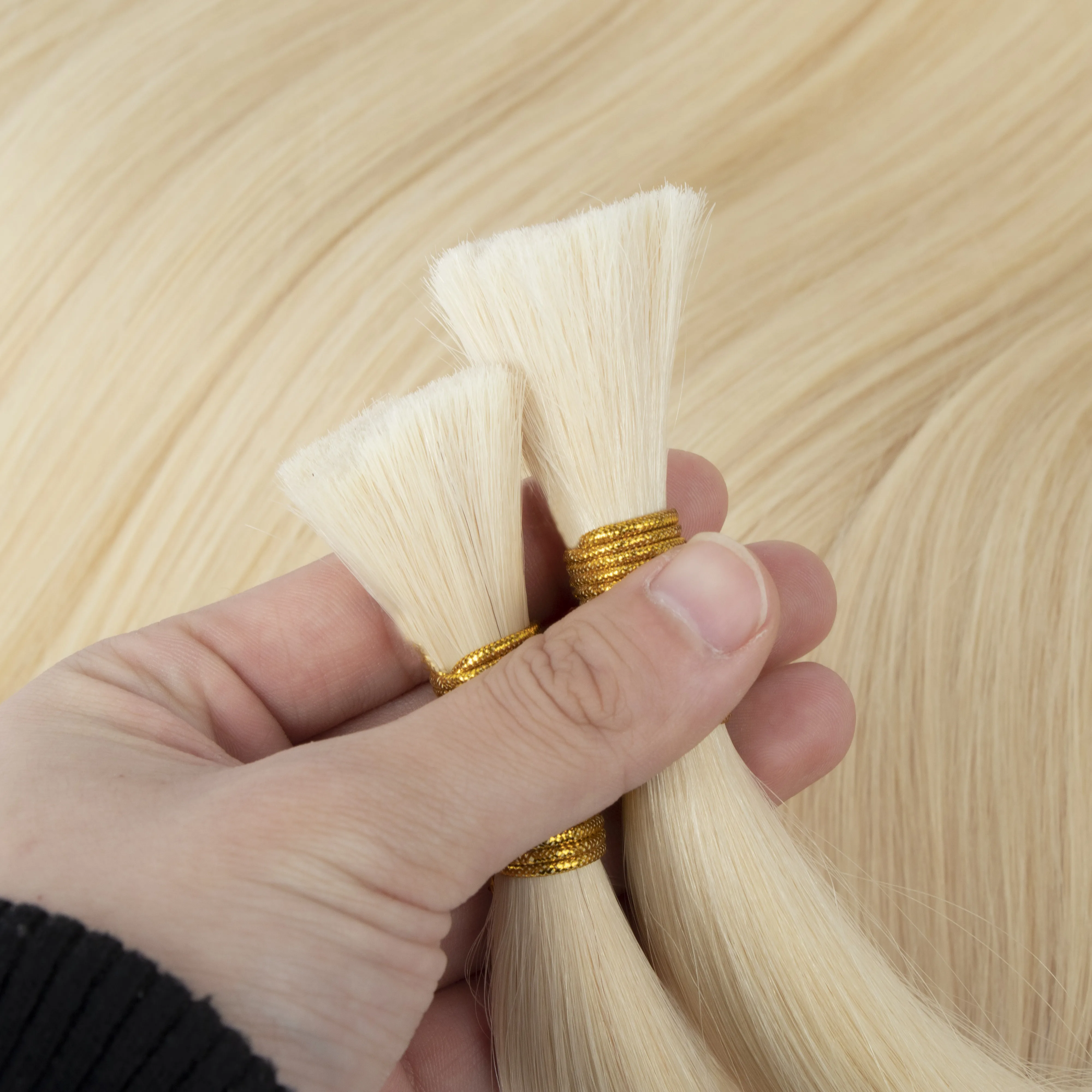 Wholesale Hair Vendors Virgin Raw Ice Invisible Hair Extensions Premium Brown Blonde Russian European Hair Bulk Extension