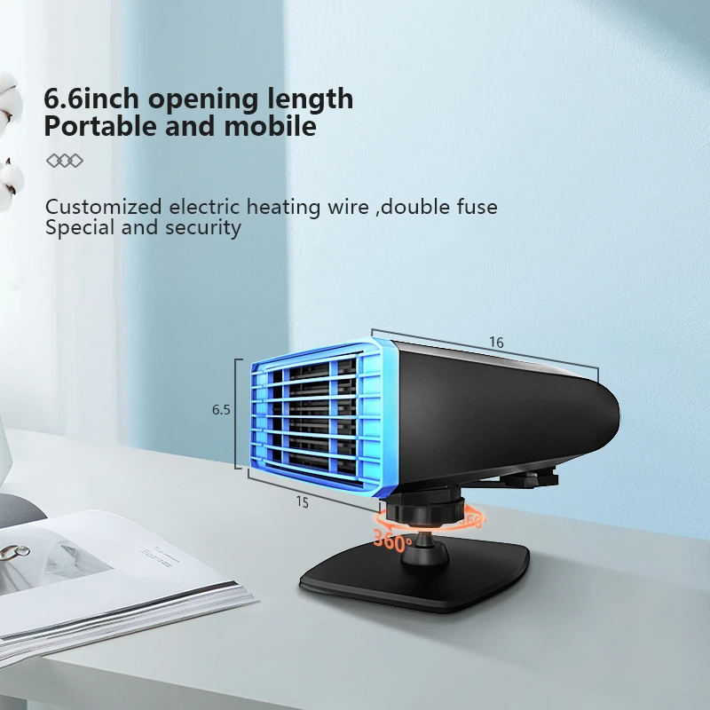 Hot Sale Portable Electric Plug In 12v Car Heater Fan / Car Defroster Car Heating Cooling Fan