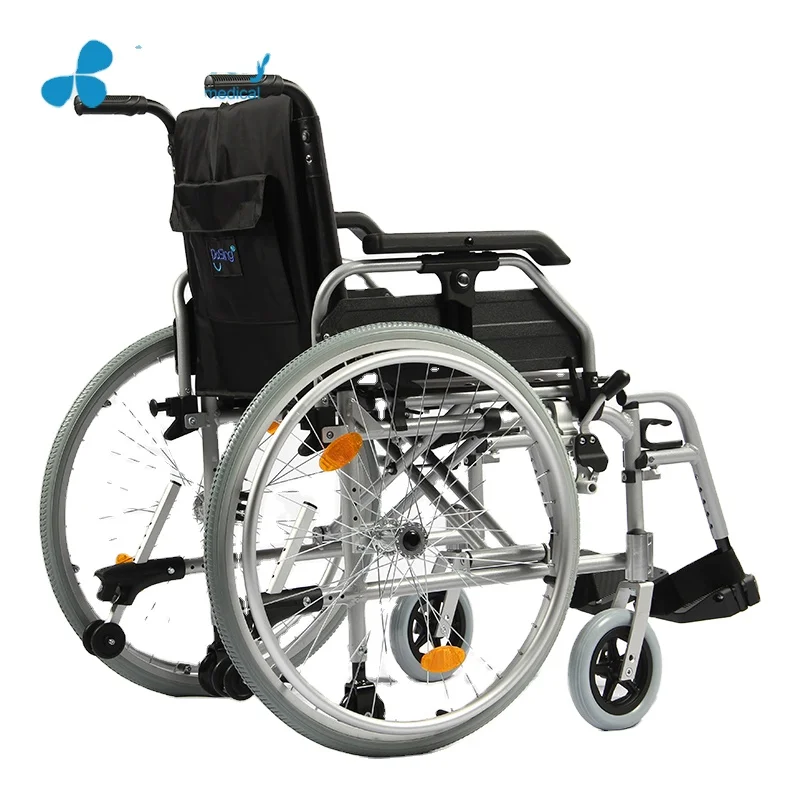 CE Approved Lightweight European Wheelchair Made of Durable Aluminium and Steel Material