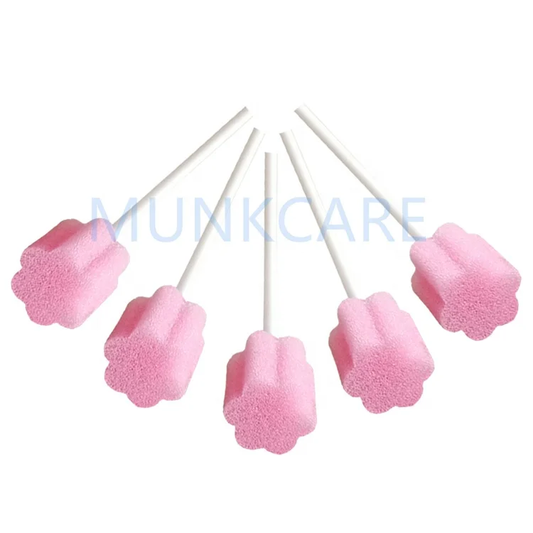 Munkcare Manufacturer Medical Foam Cleaning Sponge Swab Disposable Cleaning Sticks Oral Swabs
