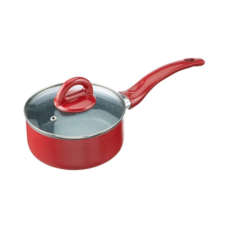 metallic PVD Coating Ceramic Non Stick Pan Cooking Pot Set Non-stick Cookware Set Sartenes Pans With Cast Aluminum Lid