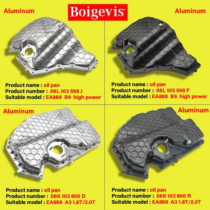 Fast delivery engine black aluminum Oil Pan other engine parts oil sump 06L103598AG 06L103598J for EA888 3 generation Audi A4 Q5