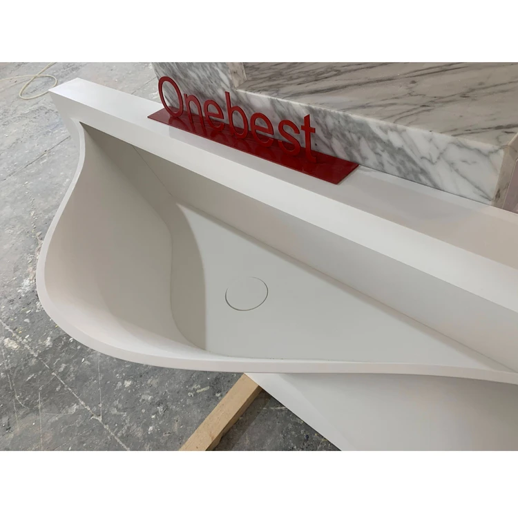 High End Design Style Marble Stone Bathroom Ceramic Stone Wash Basin Wood Wash Basin Under Cabinet