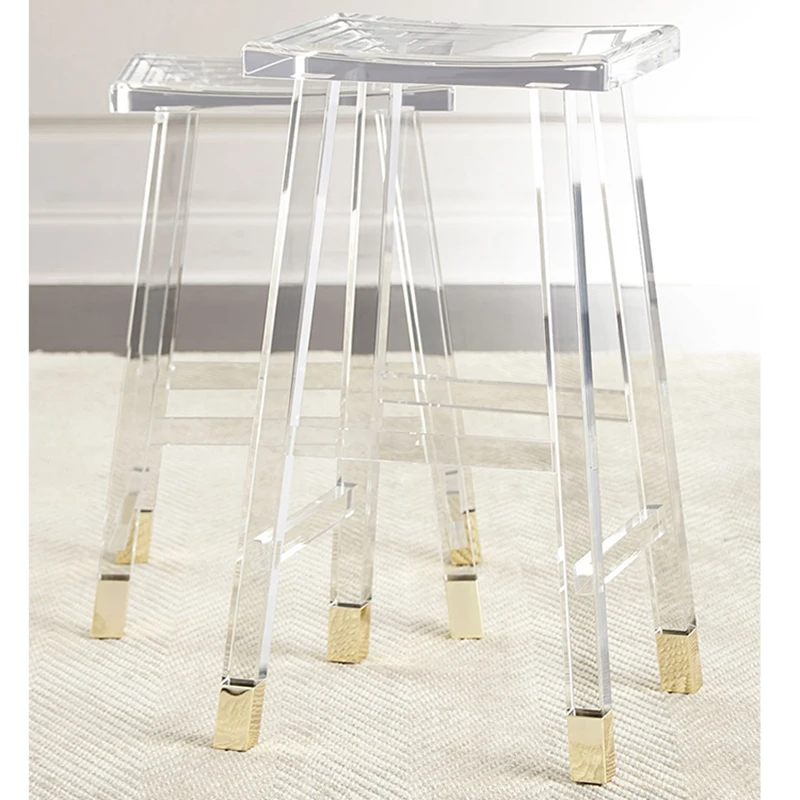 Transparent Acrylic Backless Bar Leisure bar Chair high stool