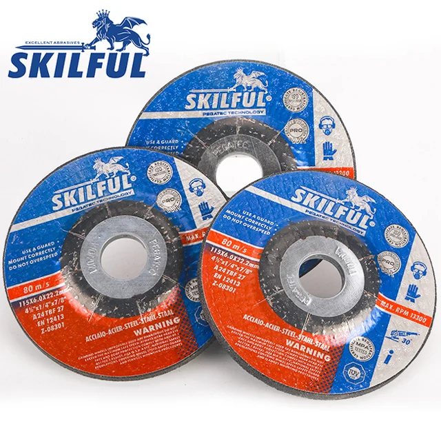 High Quality Wholesale Abrasive Tools 115*6*22.2mm For 4.5 inch Angle Grinder Skilful Series Grinding Disc