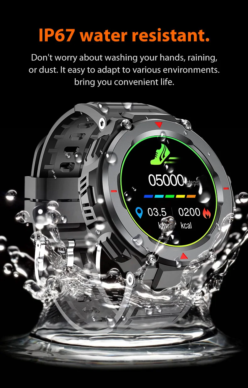 2021 New Arrival Fashion Sports Smartwatch S25 IP67 Waterproof Heart Rate Smart watch For Android IOS Mobile Phone
