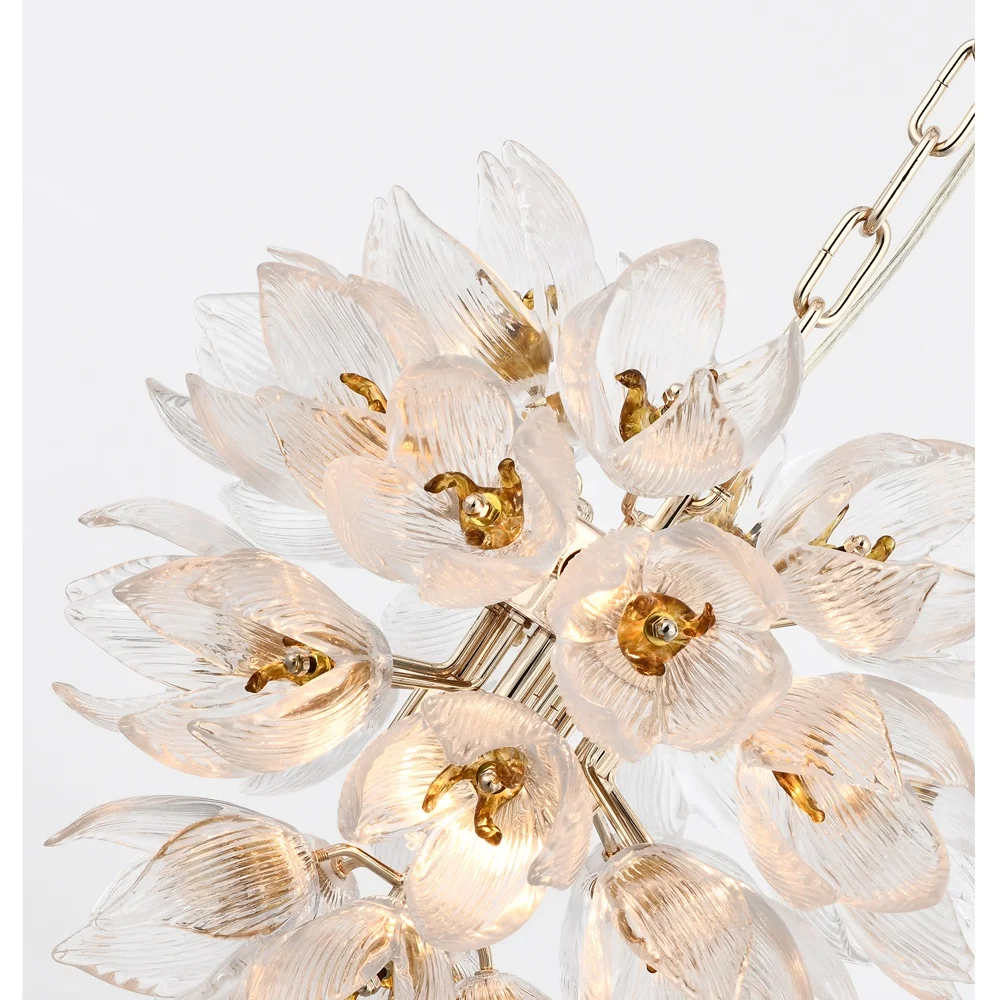 New crystal flower chandelier ceiling chandelier led Luxury indoor lighting home decoration for glass chandeliers