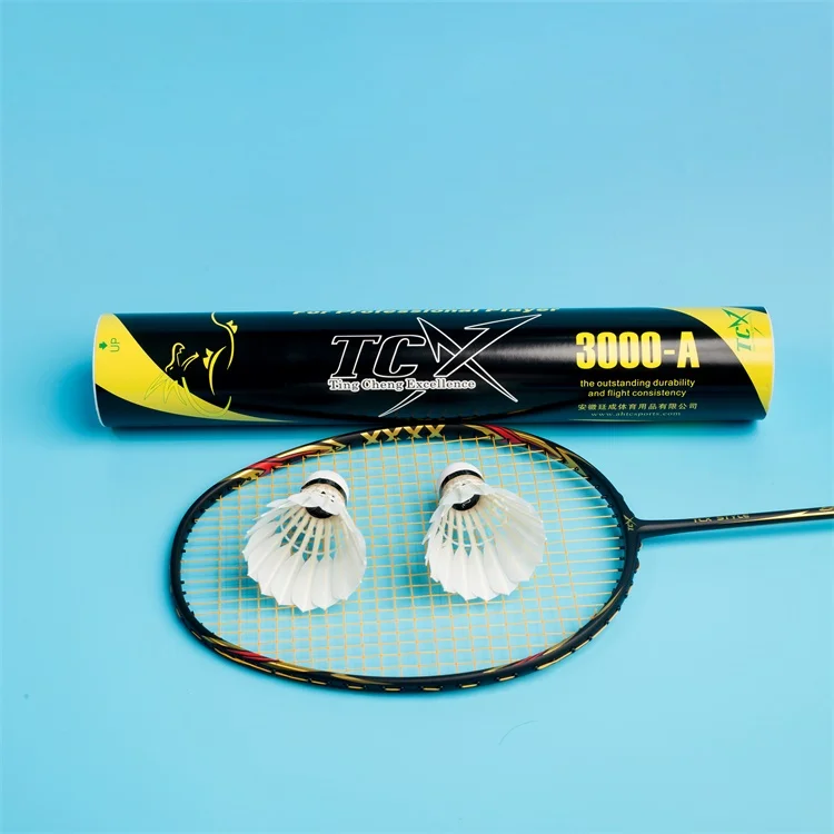 TCX-3000-A Goose feather duck  Careful selection of feathers and plugs to make the best badminton