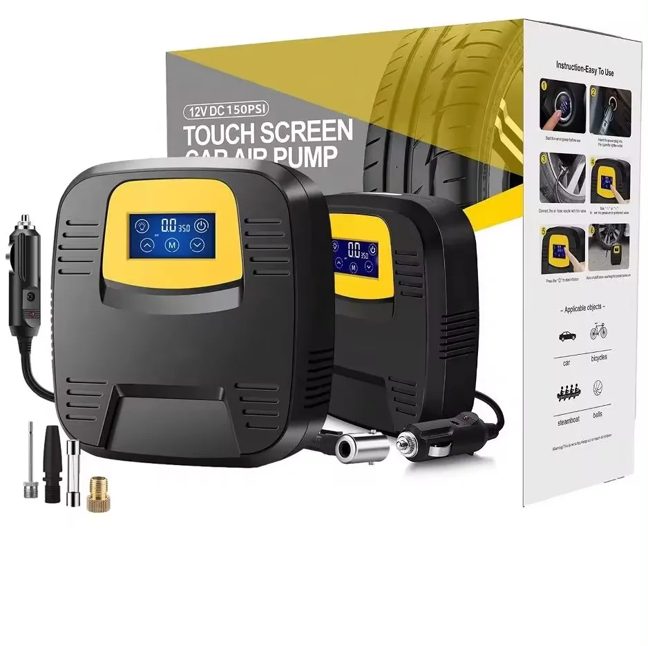 Portable DC12V/AC 110V Auto Digital Pressure Gauge Smart Tire Inflator Wall Mounted Air Compressor for Car with Digital Display