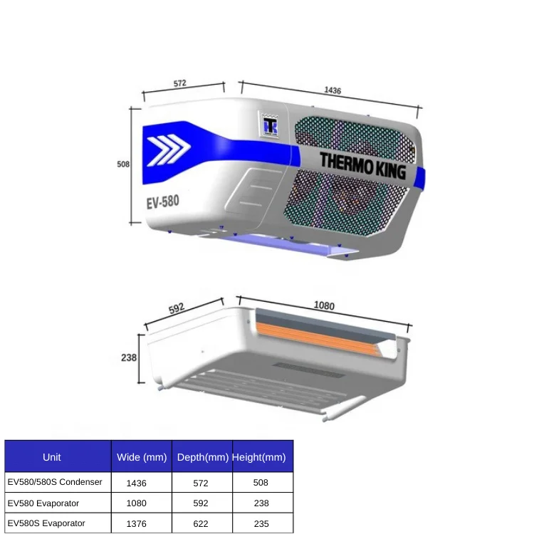 Thermo King EV580 & EV580s холодильная установка для грузовиков холодильных систем охлаждения оборудование хранения мясной рыбы