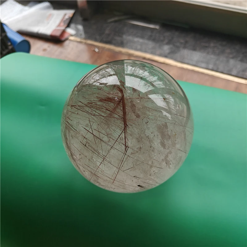 crystal craft ball natural rutilated  quartz crystal ball  crystal sphere for sale