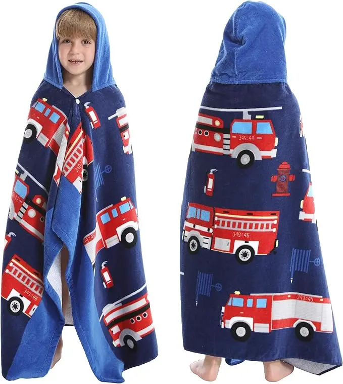 Car Theme Series One Baby Beach Towel Made from 100% Cotton with Ultra Comfortable Feeling for Baby Use