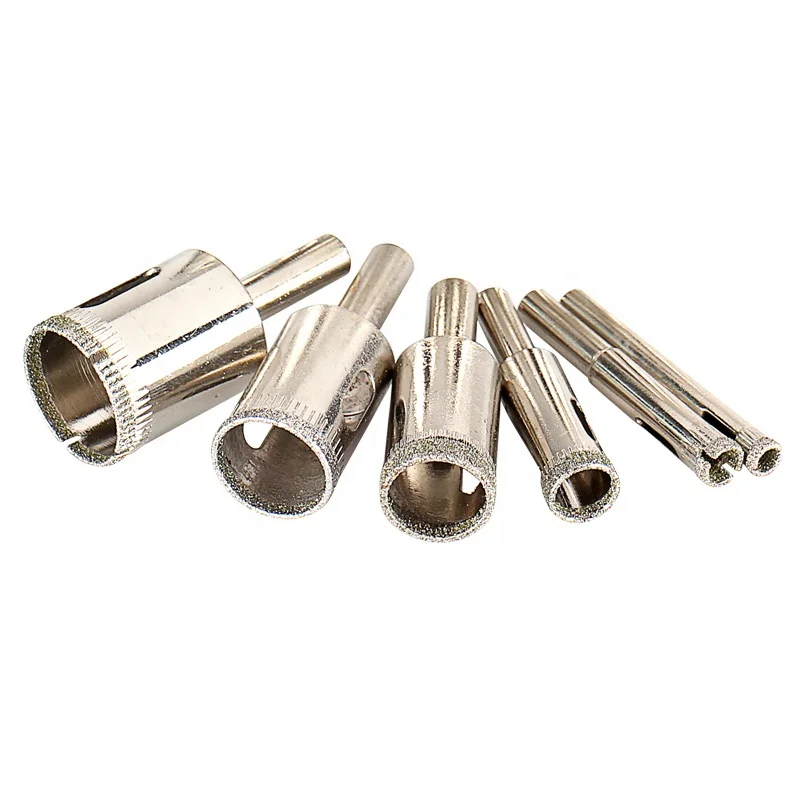 
5PCS diamond tipped large glass tile marble stone drill bits hole core opener set 