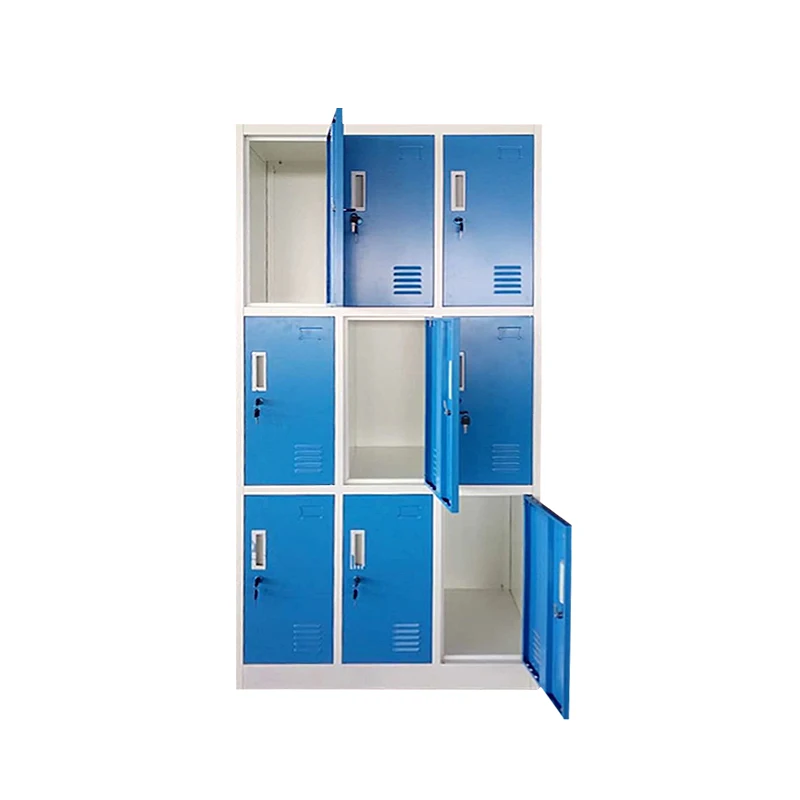 Steel Locker 9 Doors Customized Colors Multiple doors Office Furniture Manufacturer