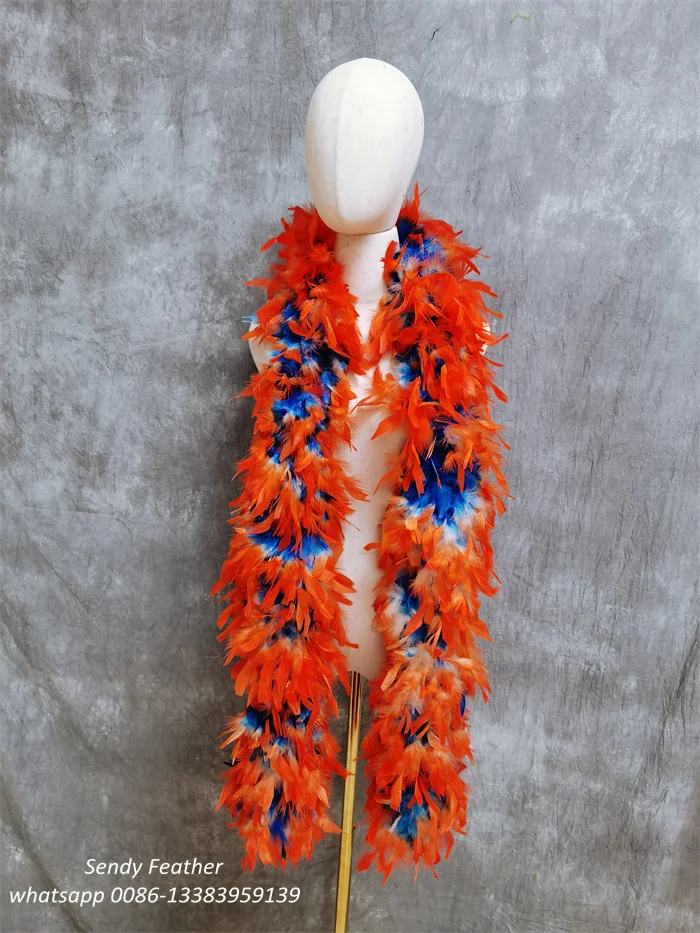 2 tone Chandelle Boa Decorative Turkey Feather Boa Great for Party, Halloween Costume, Christmas Tree