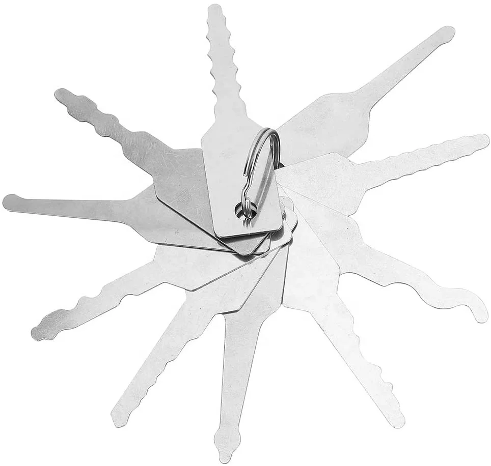 Wholesale Customized 10 in 1 Multifunction  Lock Pick Set Locksmith Tool Safe Lock Pick