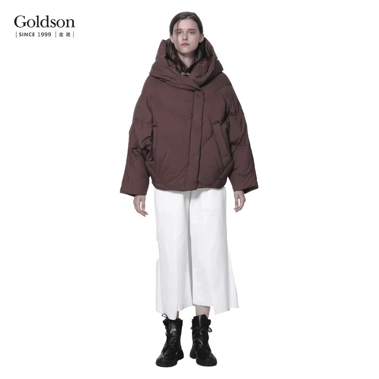 Factory high quality women heated duck down filled coat for winter