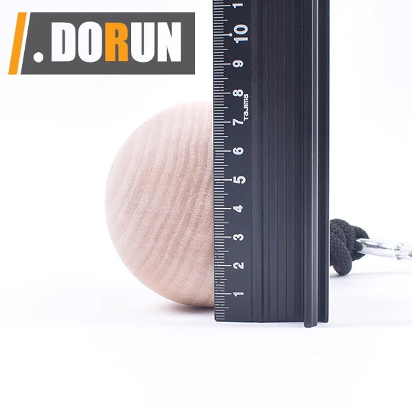 Wooden Arm Wrestling Exercise Handle, Forearm Hand Grip Finger Wrist Pull-Up Box, Dog Bone Shape Wrist Roller with Carabiner