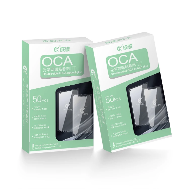 5.5 inch 175um 50pcs Two-tier structure oca glue film optical clear adhesive oca sheet glue for touch screen lcd repair