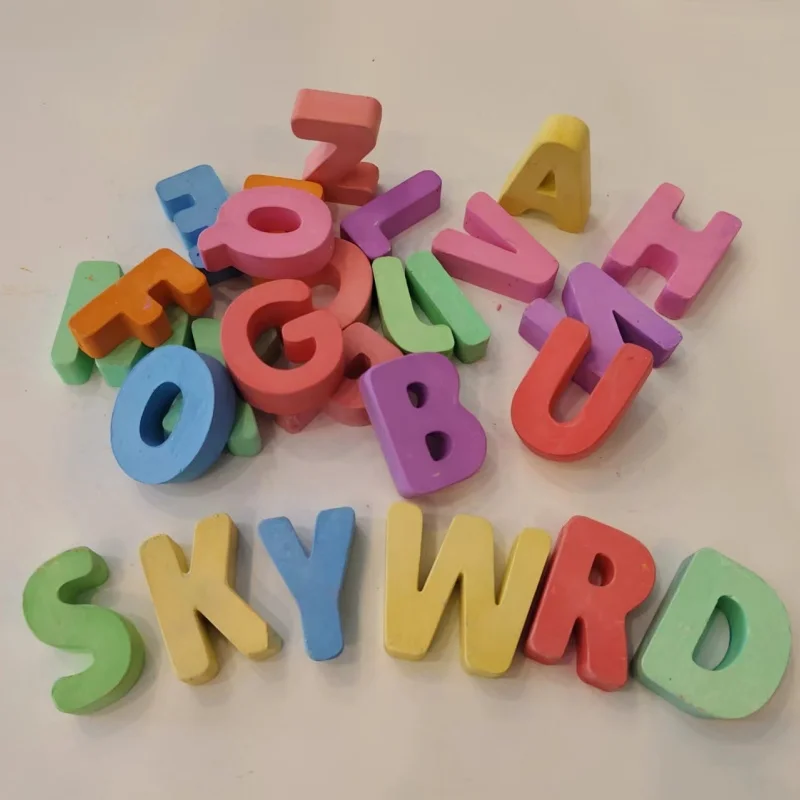 Skyward Educational Supplies Creative Dust free Letter Chalk Puzzle Non-Toxic Alphabet Chalk Sidewalk Chalk