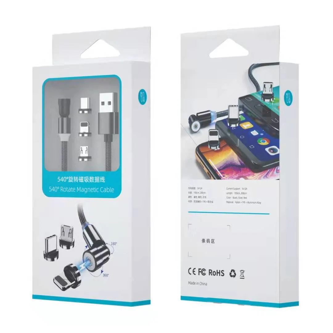 New Arrival 3 plug 3 in 1 Magnetic Charging Micro Usb Cable Type C Usb C Phone Cable