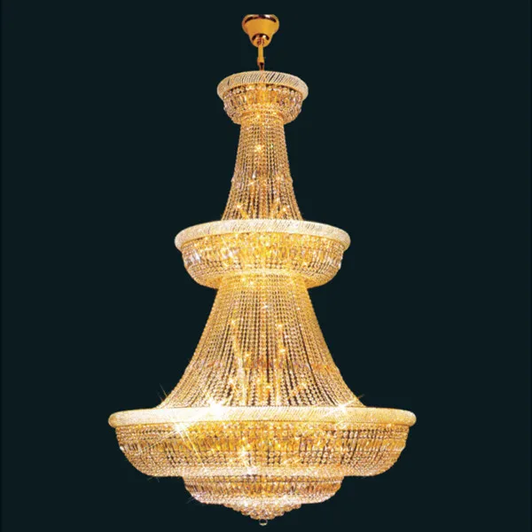 Luxury Decorating Lantern Lamp Empire Shiny Crystal Chandelier Classic Style for Hotel Restaurants French Empire Chandelier