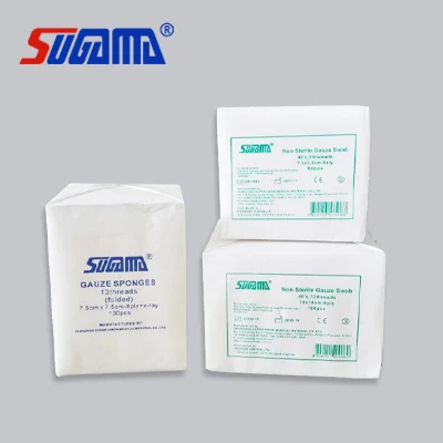 medical surgical wound care plain cotton Non-sterile Gauze Swabs manufacturer medical non sterile gauze sponge