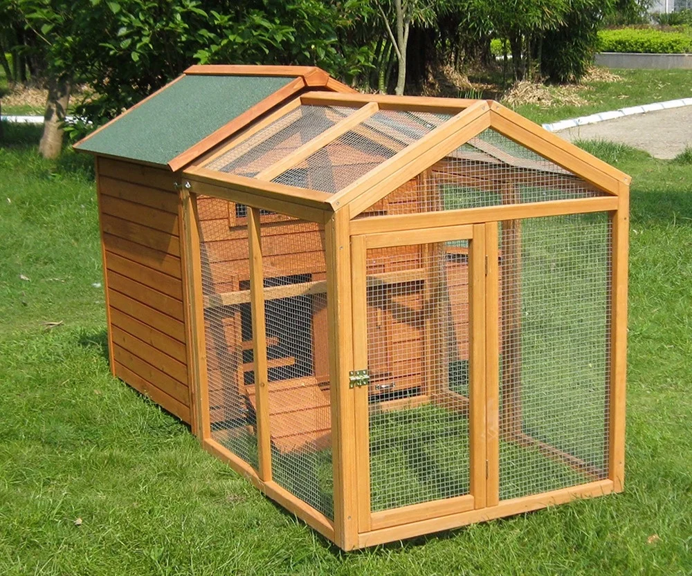 Design wooden chicken coop with large run for sale