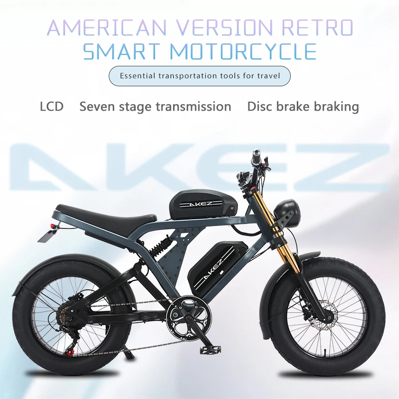 Adult Electric Bike 20 Inch Two Wheel Fat Tire Electric Bike With 48V 1500W Motor 36AH Lithium Battery