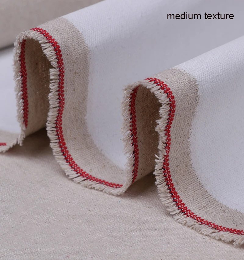 Bview Art Triple Primed Gesso Acid Free Linen Unstretched Canvas Roll