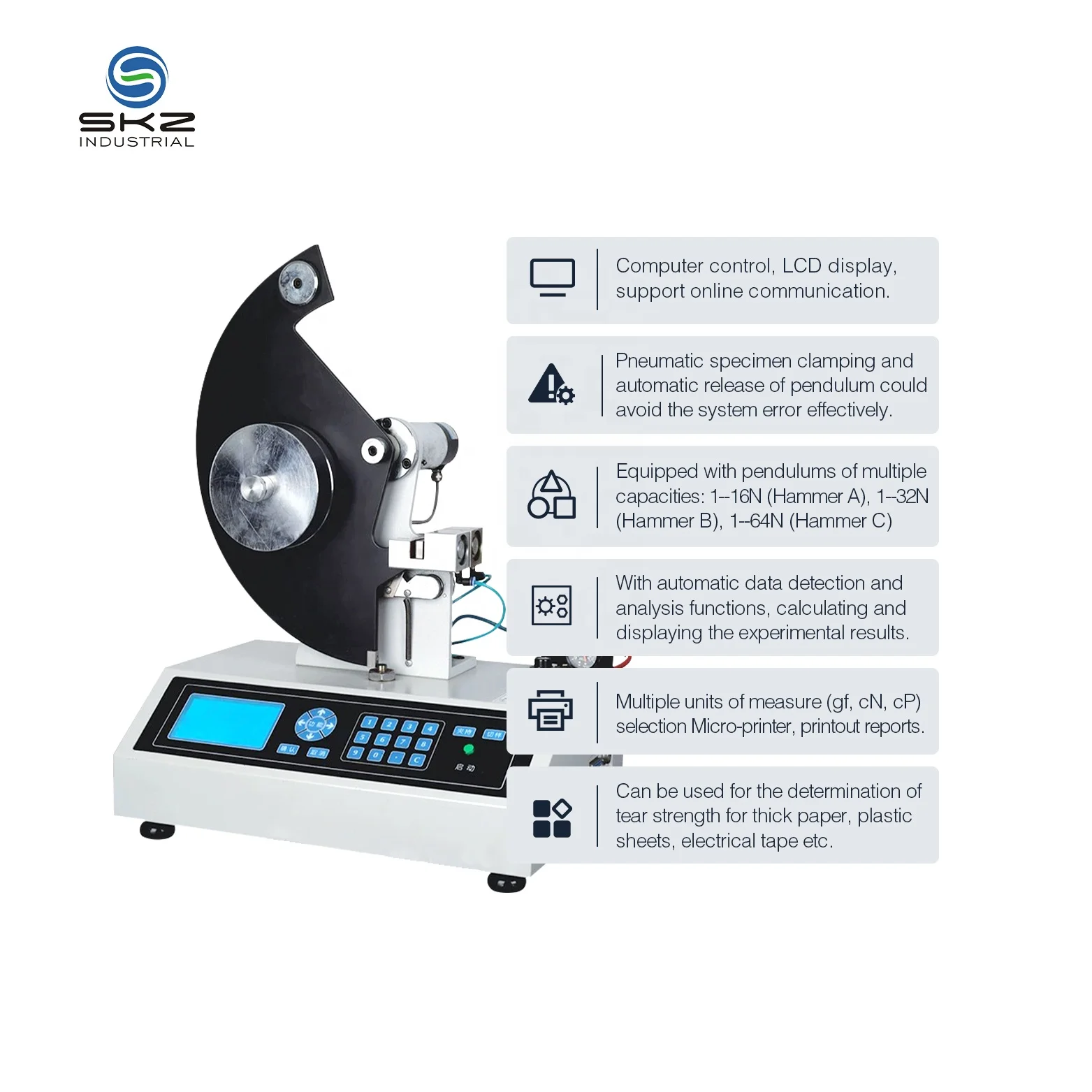 SKZ156B Electronic auto burst hydraulic paper bursting strength tester