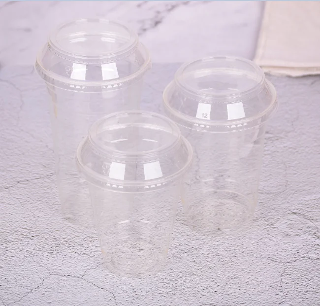 
Biodegradable Corn Starch Made Plastic Cup R20-96 PET for Baverage Packaging Takeaway Cup 