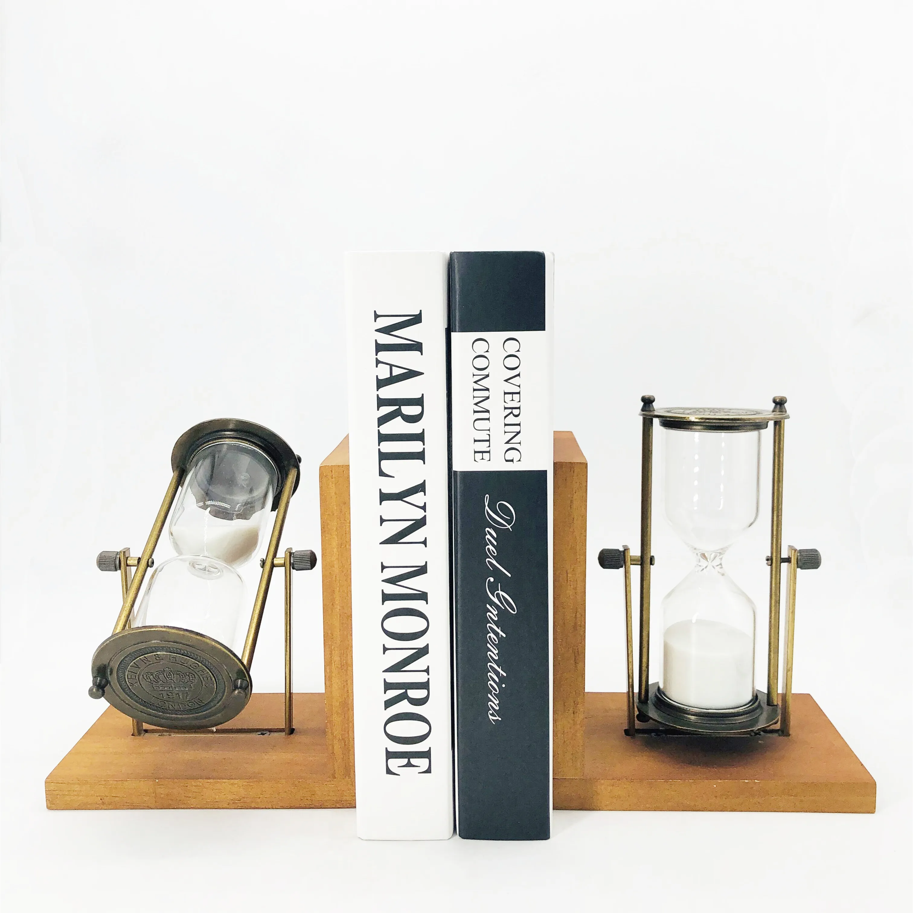 Многофункциональная деревянная книжная полка книжные концы 15 мин песочные часы таймер для офиса