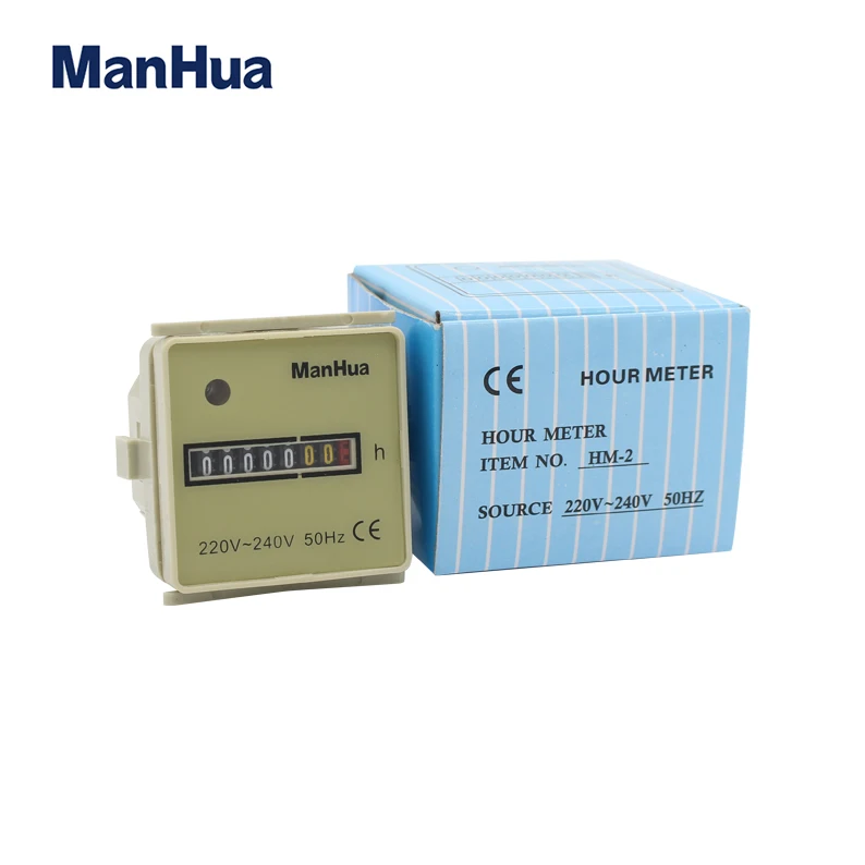 Manhua 220V-240V 48*48*48 мм 0 ~ 9999999h маркировка CE сертифицированный HM-2 счетчик