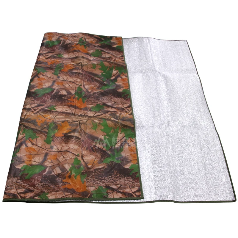Outdoor Waterproof Foldable Portable Aluminum Eva Foil Sleeping Pad For Camping Double Side Picnic Blanket Mat