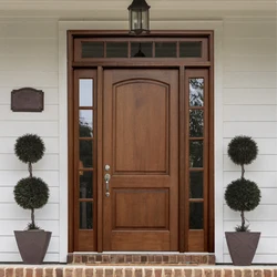 American style customized design teak solid wood main entrance exterior entry front doors designs