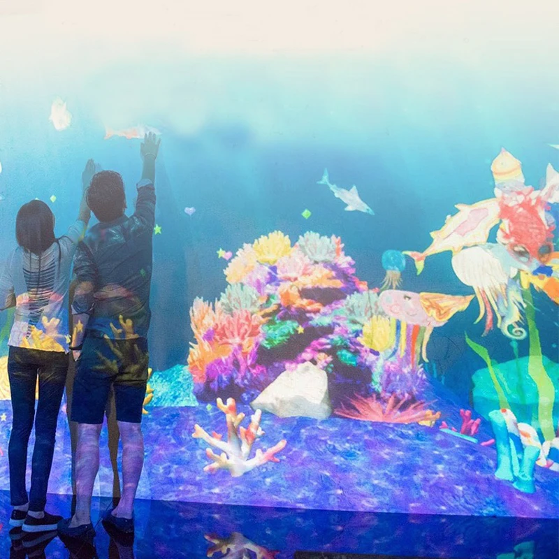 Забавный интерактивный проекционный пол стены ГОБО световой прожектор для торговые центры, выставочные залы парков развлечений