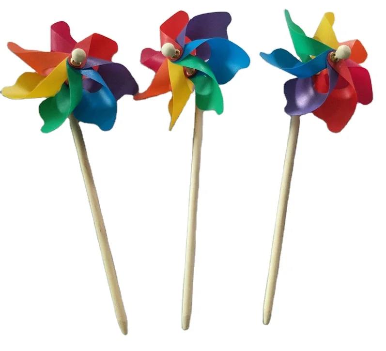 Different kinds of plastic single  windmill toy Made- in- China
