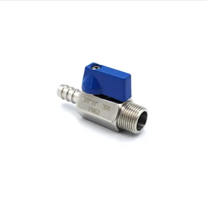 Blue or Aluminium Handle Mini Ball Valve,  Sanitary Stainless Steel Mini Ball Valve