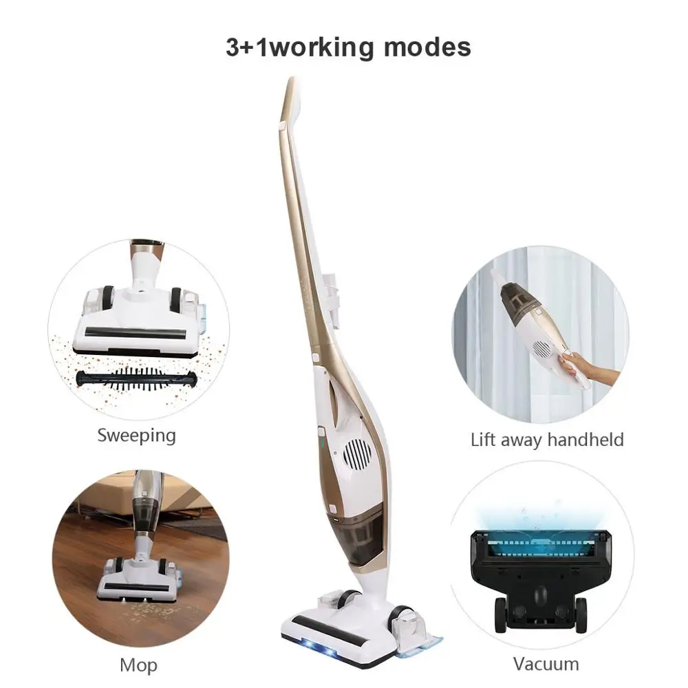 4 in 1 rechargeable sweeper, mop, stick vacuum cleaner and Handheld Cordless Vacuum Cleaner golden