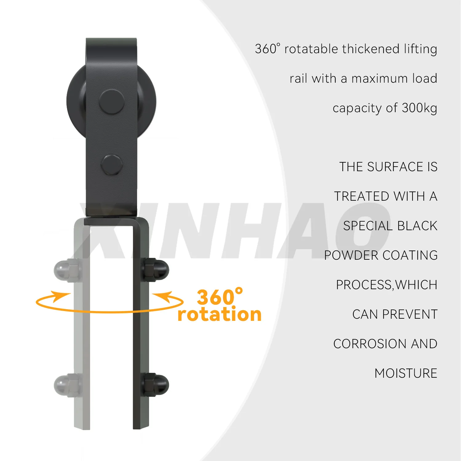 Hot Sale Bi-fold Sliding Barn Door Hardware Kit Four Door Panel Fittings Bi-folding Industrial Folding Door Roller