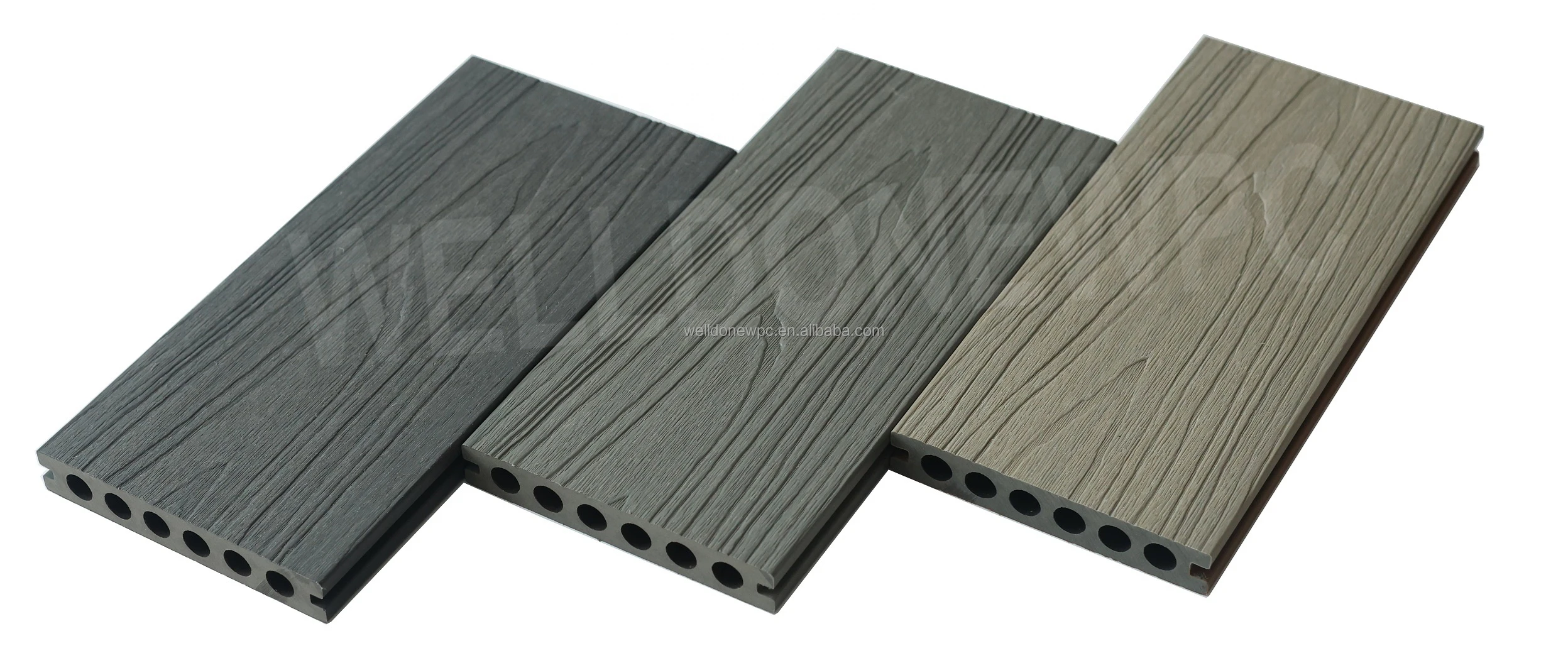 Anti-slip Wpc Floor For Swimming Poor Weather Resistant Wpc Decking For Outdoor Landscape anti Uv Floor For Wall Cladding Exterior Decor Board   