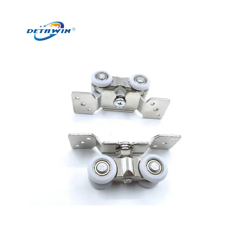 High Quality Heavy Duty Hanging Track Double Sliding Door Hanger Roller with Soft Close Nylon Wheels