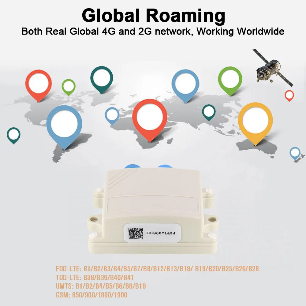 Global Roaming 17000mAh Battery Waterproof Container GPS Tracker with Multiple Locating Way Door Open/Close&Temperature Sensor