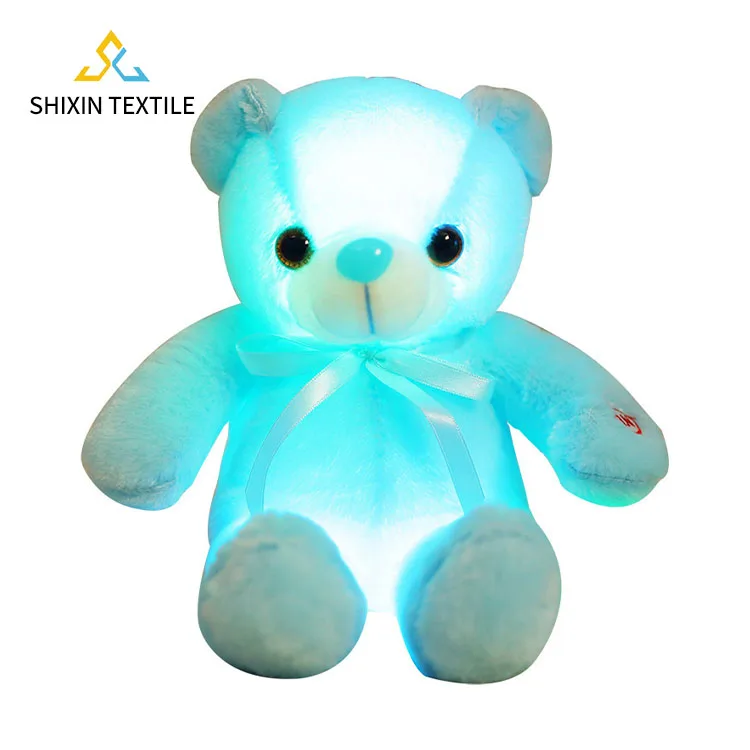 Lamp Musical Singing Stuffed Animal Toys Plush Pillows Night Light Up Twinkle Teddy Bear Led Plush Toy For Kids Boys Girls
