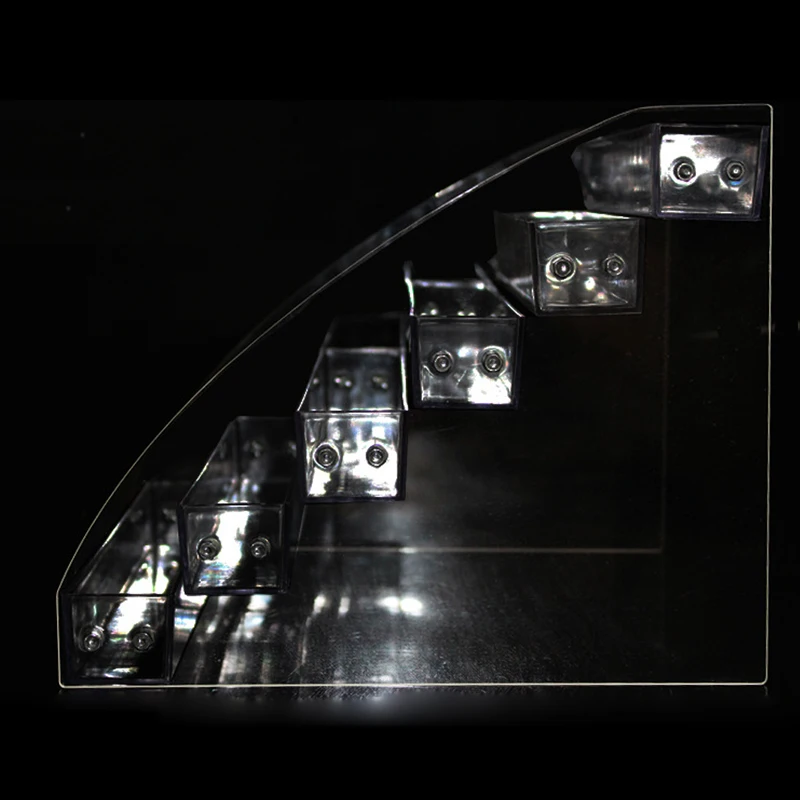 Plastic PS  Nail Polish Rack Salon Exhibition Wall 7 Layers Nail Polish Rack Storage Shelf