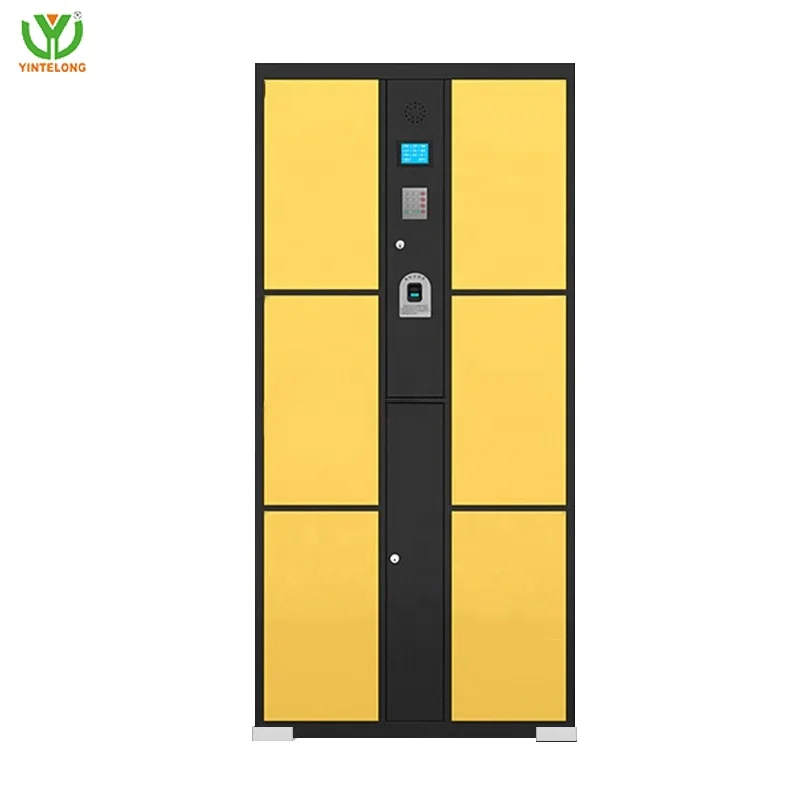 Yinlong intelligent electronic locker Large size smart locker Password/Barcode/Fingerprint locking locker gym locker cabinet